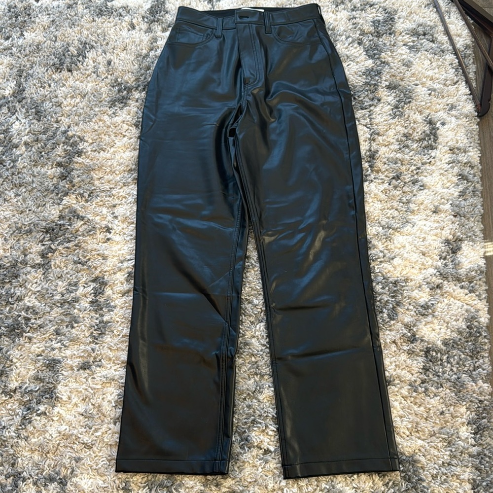 Abercrombie & Fitch Black Leather Pants - 8R